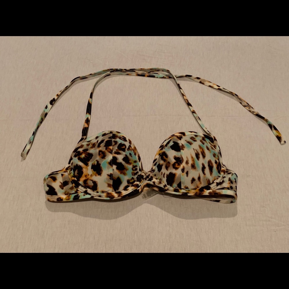 Cheetah print swim top